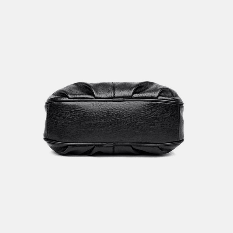 Damen Dreifach-Umhängetasche aus Leder mit Henkel oben, Umhängetasche, Handtasche