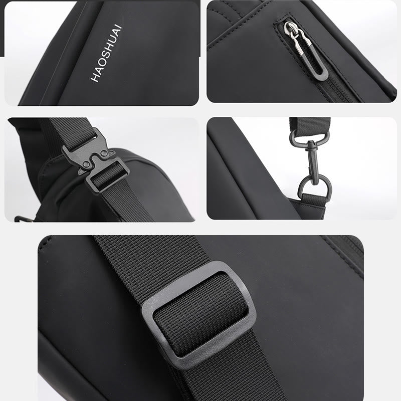Schultertasche für Herren, multifunktional, wasserdicht, lässig, Umhängetasche