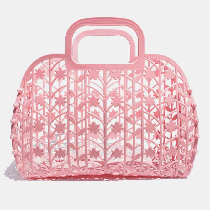 Handtasche für Badezimmer Rosa Faltbarer Aufbewahrungskorb aus Kunststoff