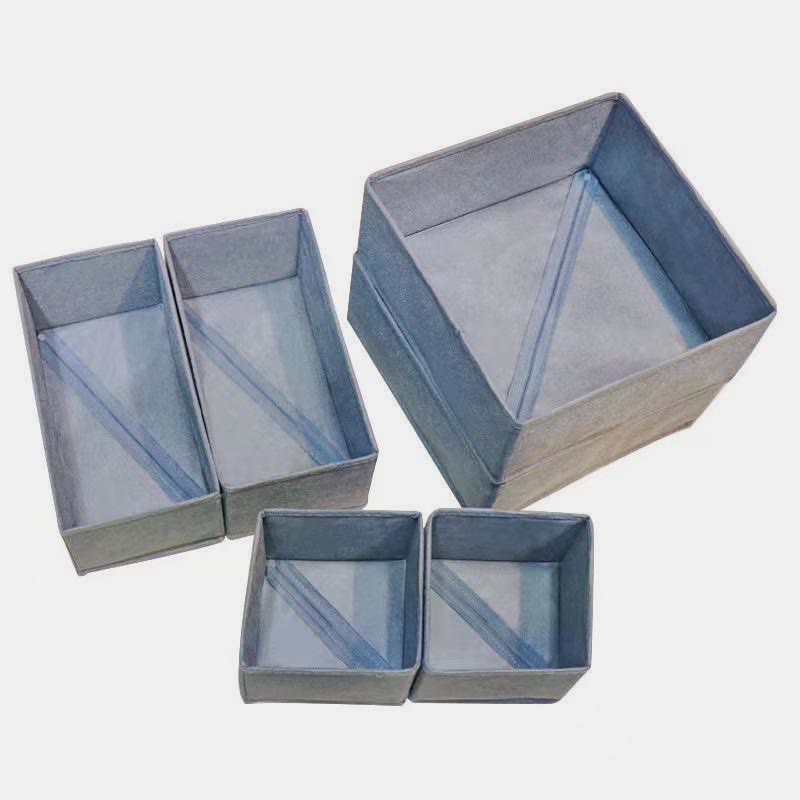 Aufbewahrungstasche für Zuhause, Vlies, sechsteiliges Set, faltbare Kleider-Organizer-Box