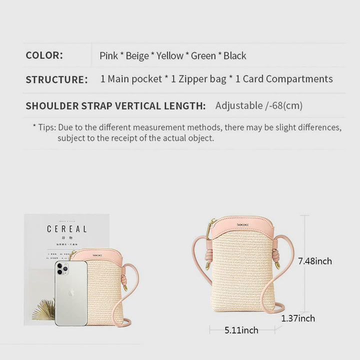 Handytasche für Damen, einfache vertikale Mini-Umhängetasche zum Einkaufen