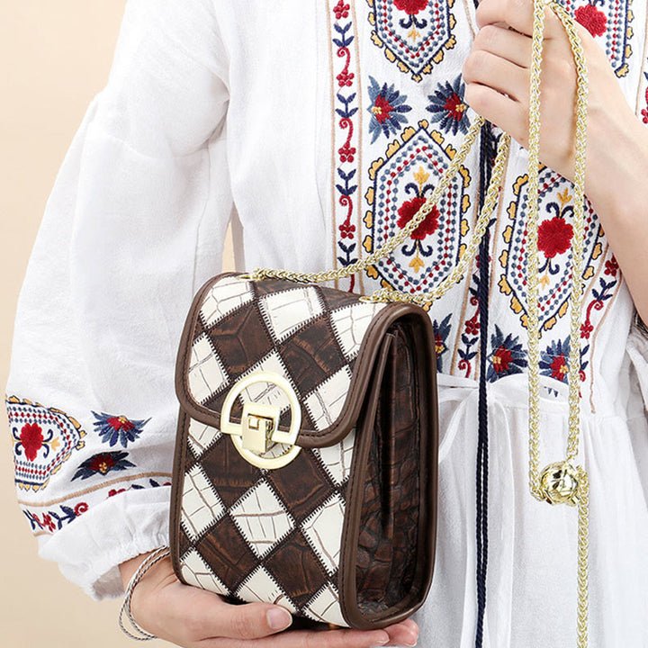 Handytasche für Damen, Mini-Umhängetasche aus echtem Leder