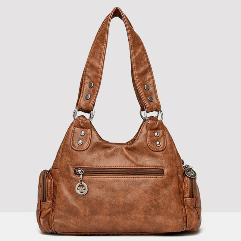 Vintage Echtleder Elegante Multifunktionale Handtasche
