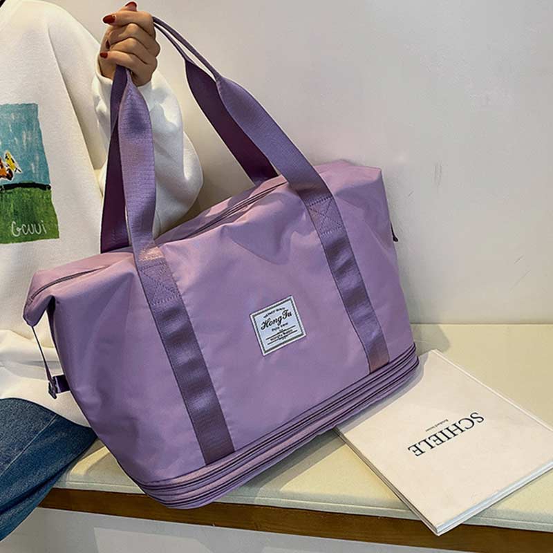 Super große Kapazität, leistungsstarke, erweiterbare Reisehandtasche, Erweiterung zwei Schichten