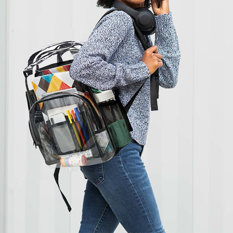 Rucksack für Schüler, transparentes PVC, Freizeit, täglicher Schulranzen