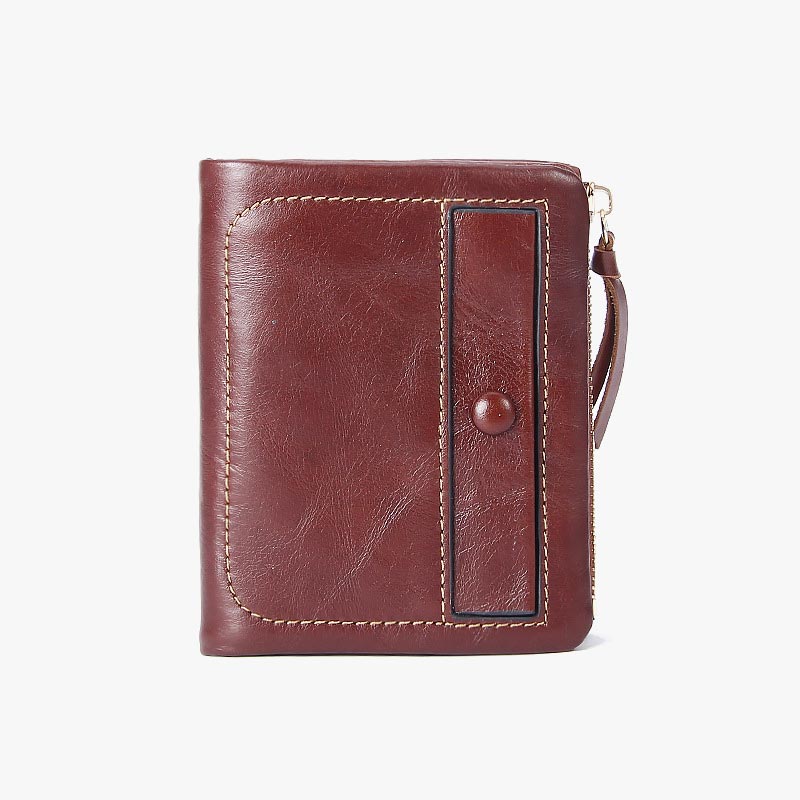 Kurze Handtasche aus echtem Leder mit Stickerei im Vintage-Stil und langen Schlitzen