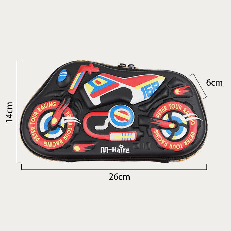 Federmäppchen für Männer und Kinder, kreatives Federmäppchen in Motorform, für die Schule