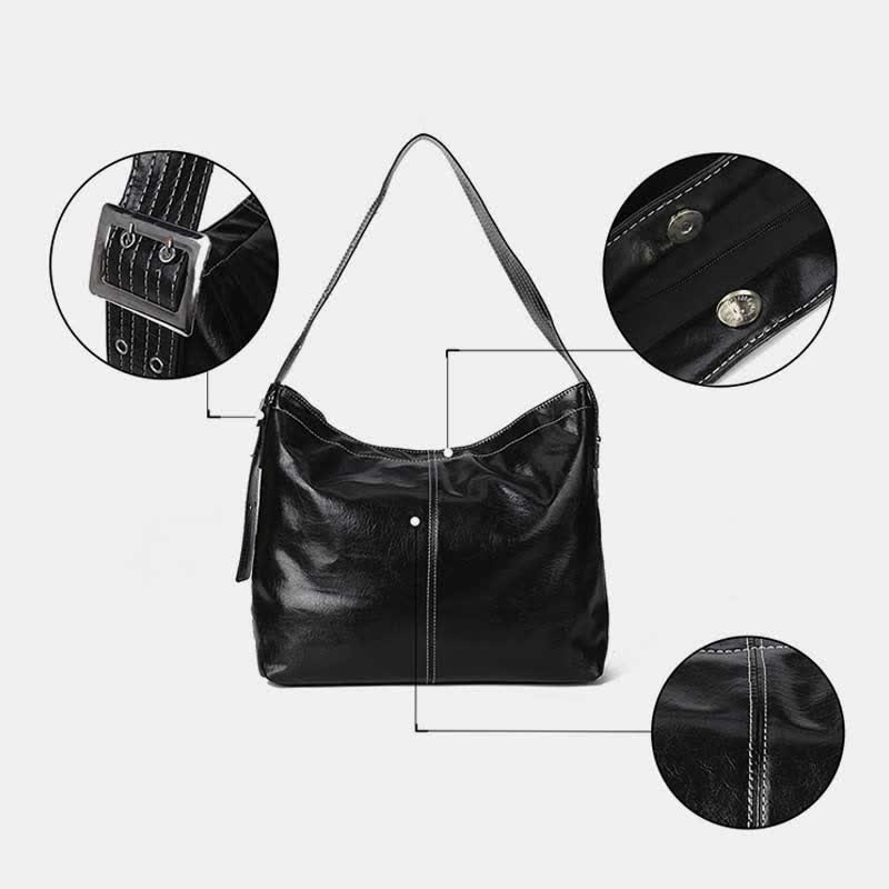 Hobo-Handtasche, Geldbörsen für Damen, große Tragetasche aus Leder, Umhängetasche