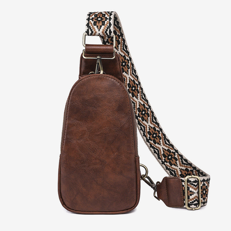 Schultertasche für Damen, leichte Einkaufstasche aus Leder mit breiten Riemen