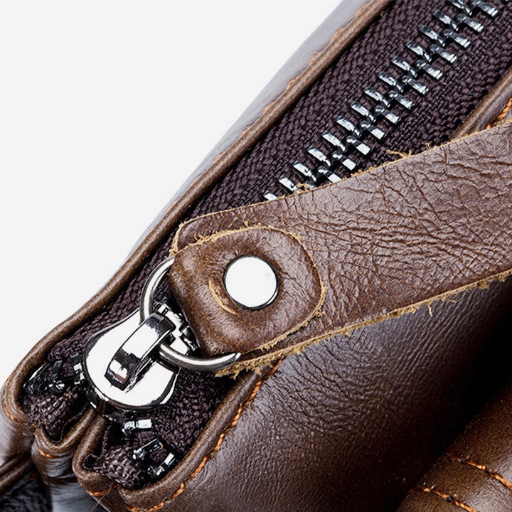 Große Kapazität Echtleder Retro Schultertasche Crossbody Tasche