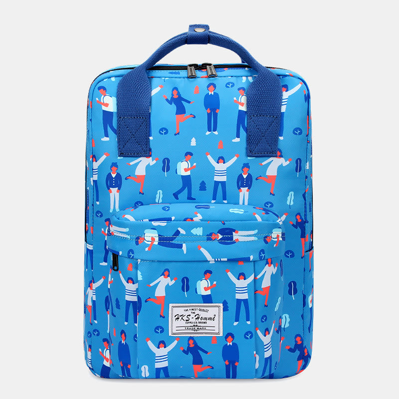 Mehrfarbig bedruckter Laptop-Rucksack, 15,6 Zoll, College-Schule, Büchertasche, Reise-Tagesrucksack