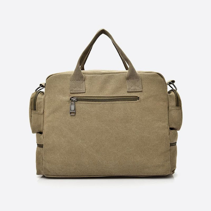 Messenger Bag für Herren, lässige Umhängetasche aus Canvas mit mehreren Taschen