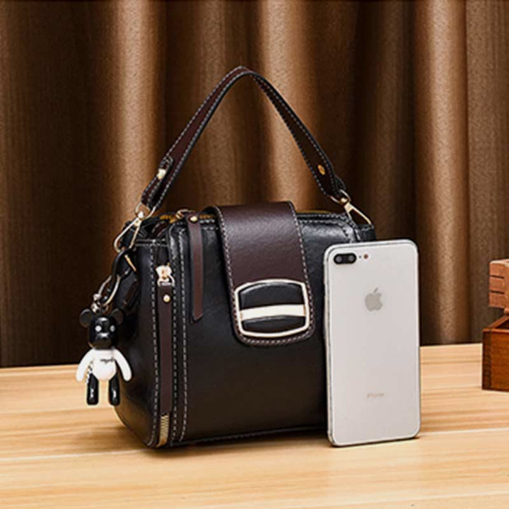 Top-Griff-Tasche für Damen, täglicher Einkaufsbeutel, Umhängetasche aus Leder