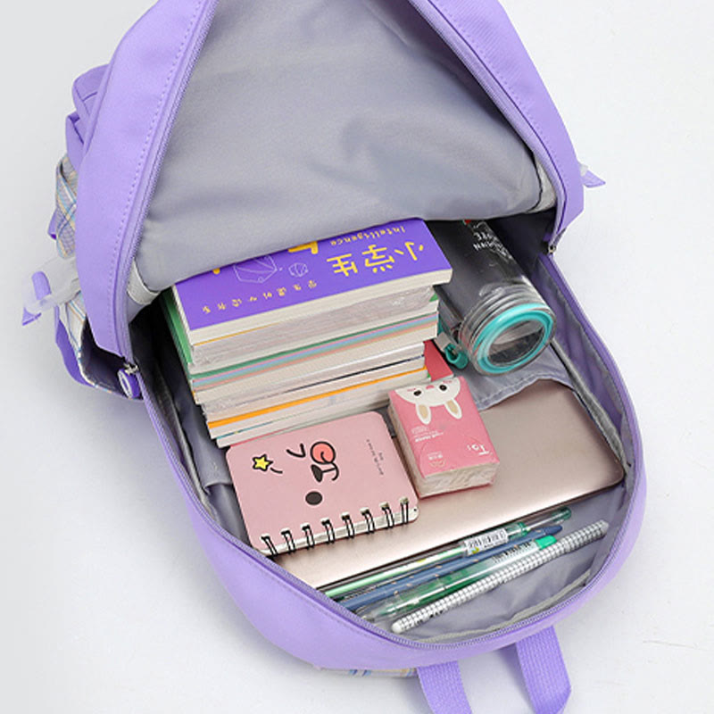 Schulrucksack für Kinder mit süßem Muster und Rollen - image 2