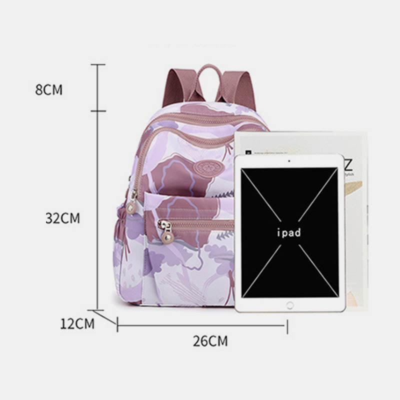 Damen Rucksack Handtasche Damen Wasserdicht Druck Bunter Rucksack Reise Tagesrucksäcke