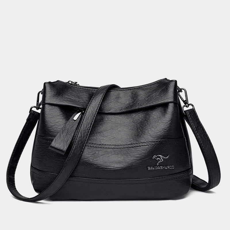 Umhängetasche für Damen, große Kapazität, Retro-Umhängetasche aus PU-Leder