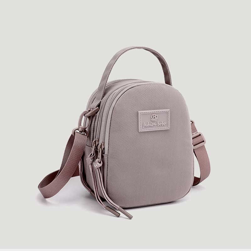 Umhängetasche mit dreifachem Reißverschluss für Damen, wasserdichte Mini-Reisehandtasche