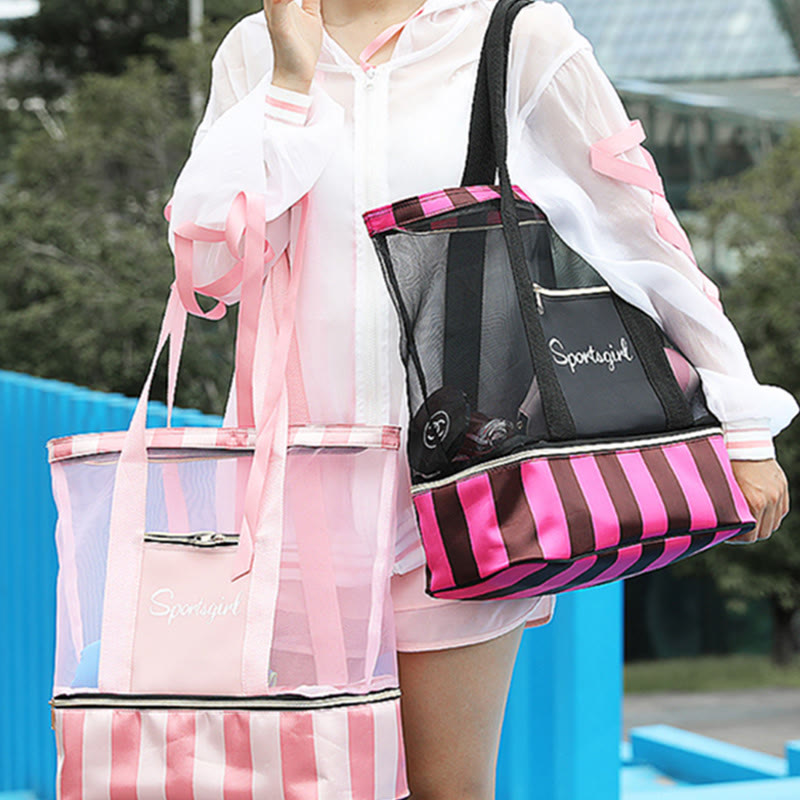 Strandtasche für Damen, Freizeitreisen, Outdoor-Sport, Fitnesstasche