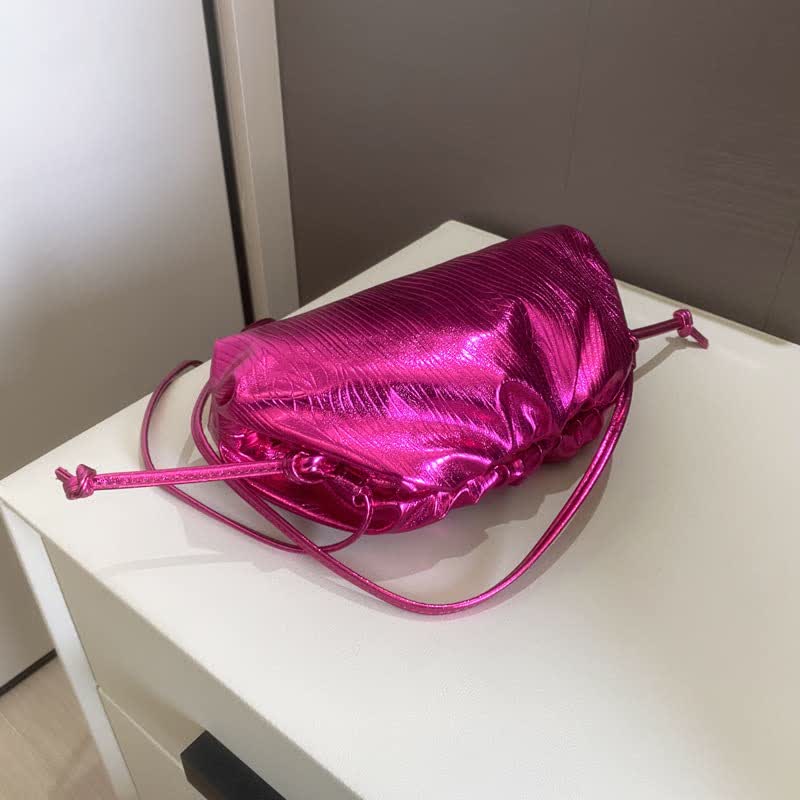 Dumpling Clutch Umhängetasche Cloud Sparkling Metallic Geldbörse für Damen