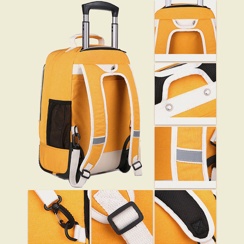 Dual-Use-Rucksack für Reisen Pull Rod Rolling Tote