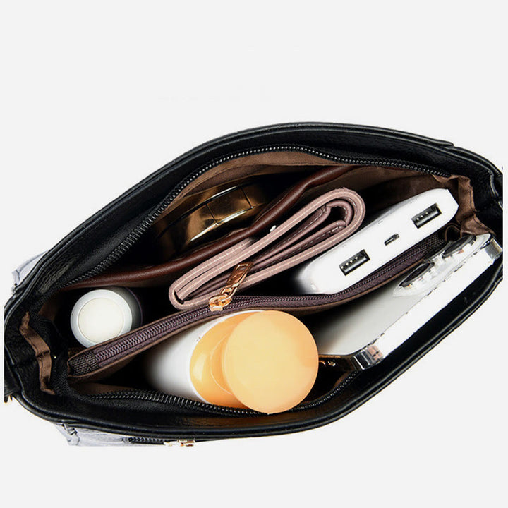 Einfache Umhängetasche, einfarbig, minimalistische Umhängetasche für Pendler