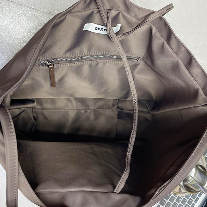 Große Einzel-Schultertasche für Damen, minimalistische Oxford-Unterarmtasche