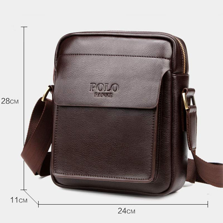 Herren Leder Umhängetasche Crossbody Bag Kleine Messenger Bag für die Arbeit Business