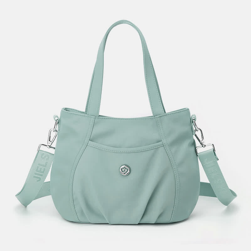 Leichte Umhängetasche aus Nylon mit mehreren Taschen und Reißverschlusstasche für Damen