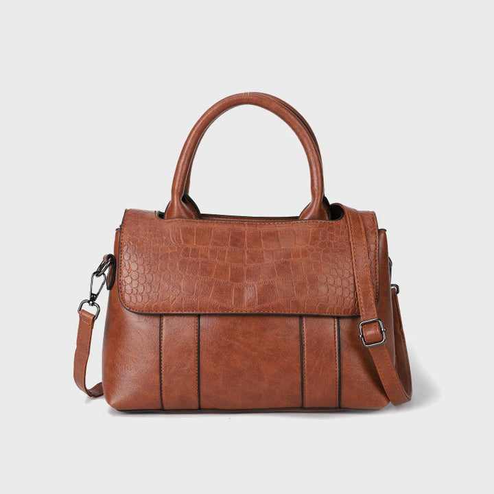 Top-Griff-Tasche für Frauen Krokodil-Textur einfache Umhängetasche