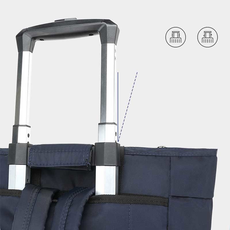 Rolltasche für kurze Reisen, leichte Einkaufshandtasche mit Zugstange