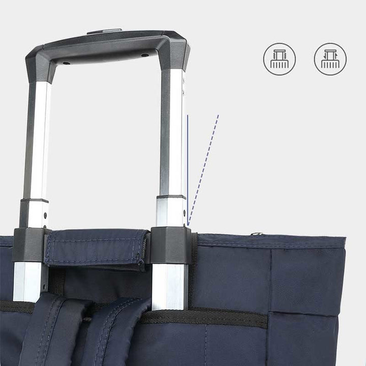 Rolltasche für kurze Reisen, leichte Einkaufshandtasche mit Zugstange