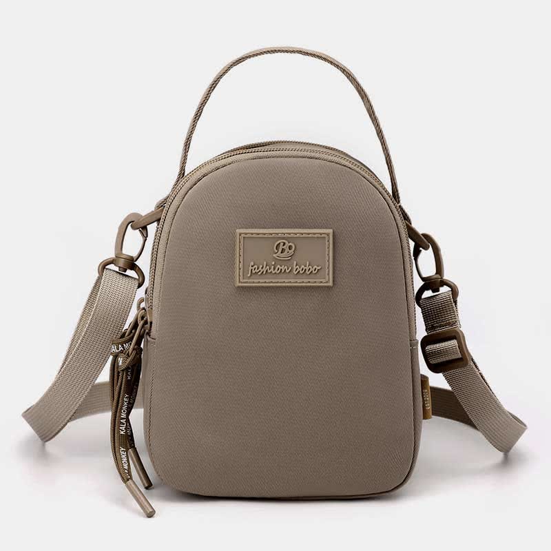 Umhängetasche mit dreifachem Reißverschluss für Damen, wasserdichte Mini-Reisehandtasche