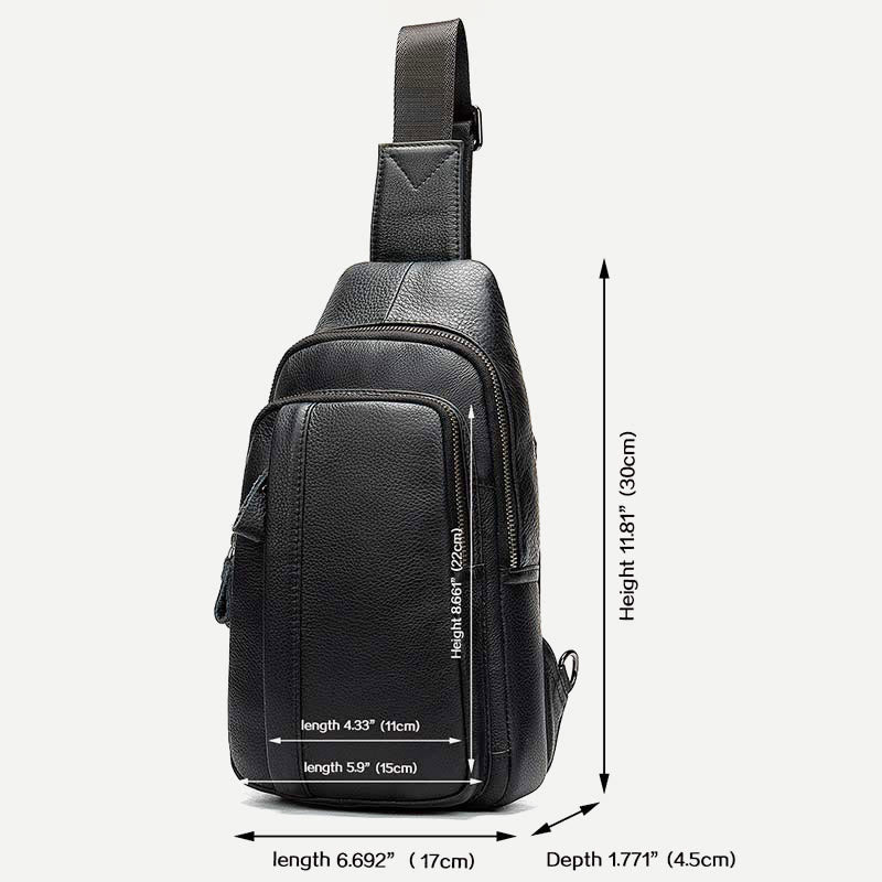 Schultertasche für Herren aus echtem Leder, lässiger Einkaufs-Tagesrucksack