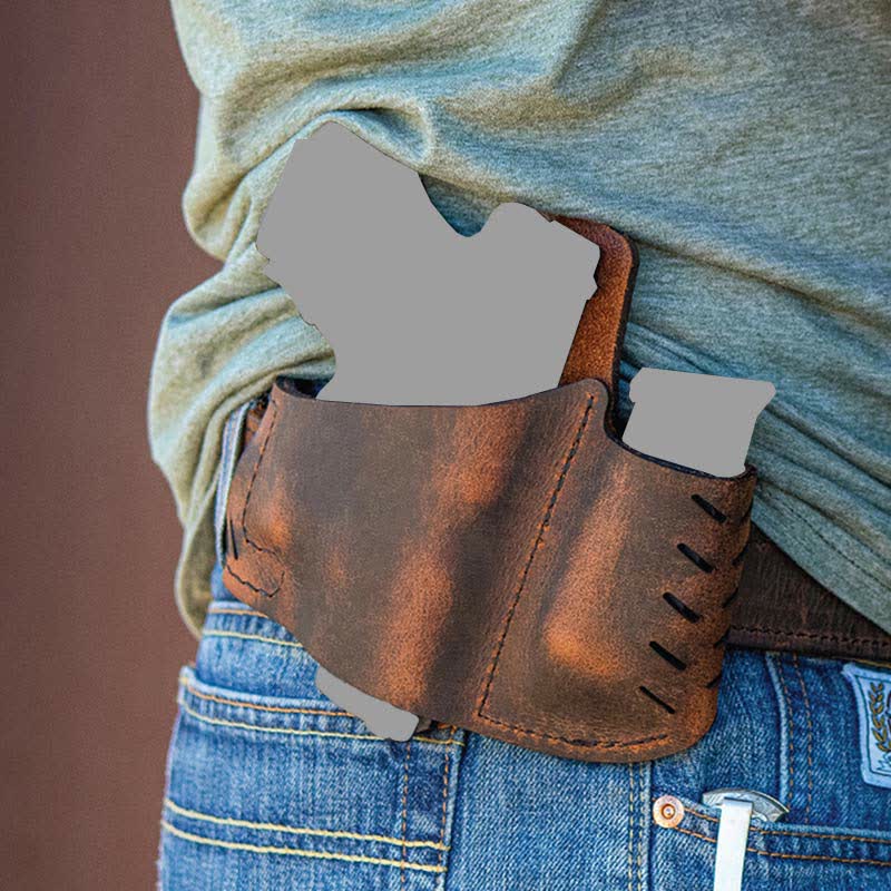 Gürtelholster aus echtem Leder mit Magazintasche, mehrere Modelle für G19, P365, M1911