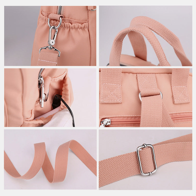 Multifunktionale leichte Prägung Elegante Handtasche Umhängetasche Rucksack