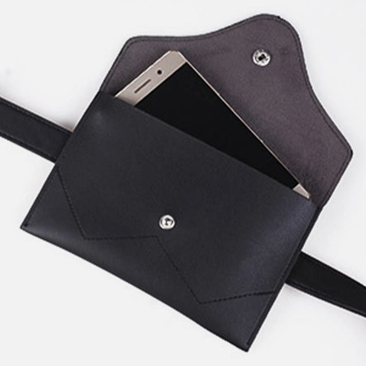 Stilvolle Hüfttasche Vegan Leder Umschlag Damen Gürteltasche