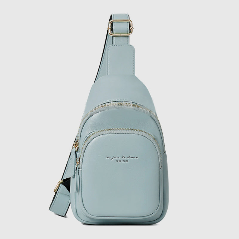 Sling-Rucksack, Brusttasche für Damen, kleine Umhängetasche aus Leder