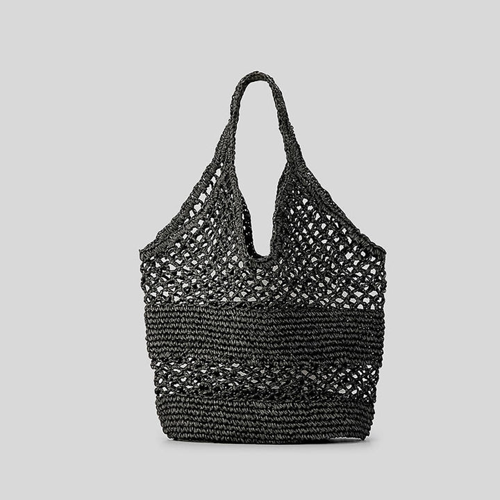 Strandtasche für Damen, gestrickte Retro-Handtasche mit ausgehöhlter Öffnung - Schwarz - Stil B - image 35