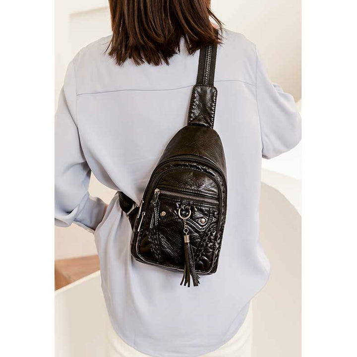 Vintage Schultertasche mit großem Fassungsvermögen