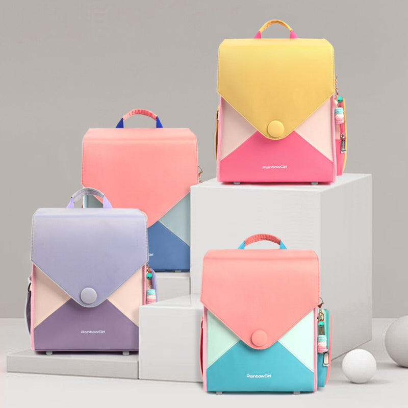 Kinderrucksack, bunt, für Mädchen, Rucksack, Büchertaschen, Mittelschule, Grundschule