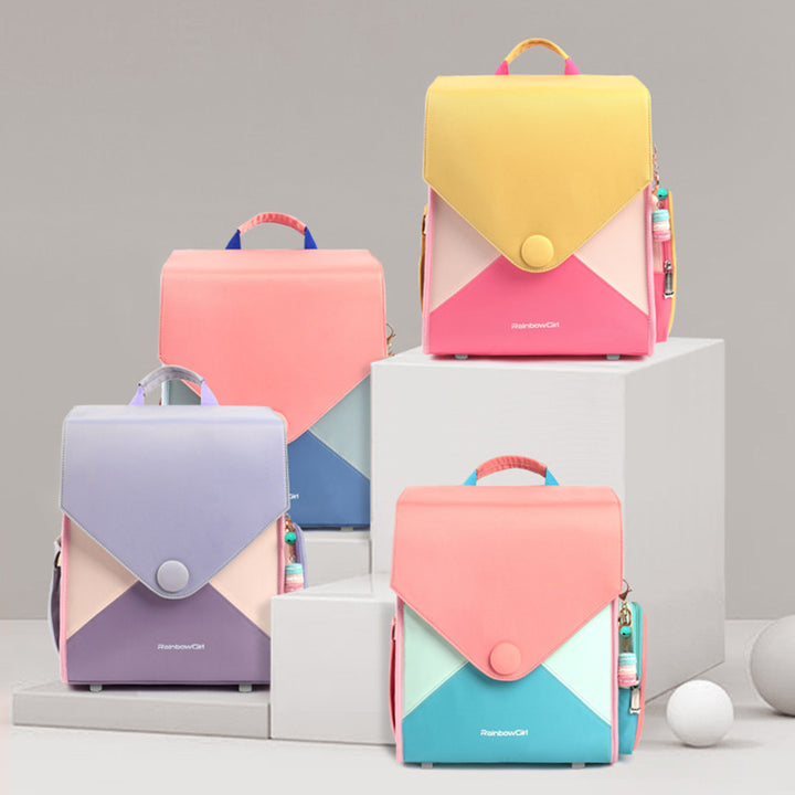 Kinderrucksack, bunt, für Mädchen, Rucksack, Büchertaschen, Mittelschule, Grundschule