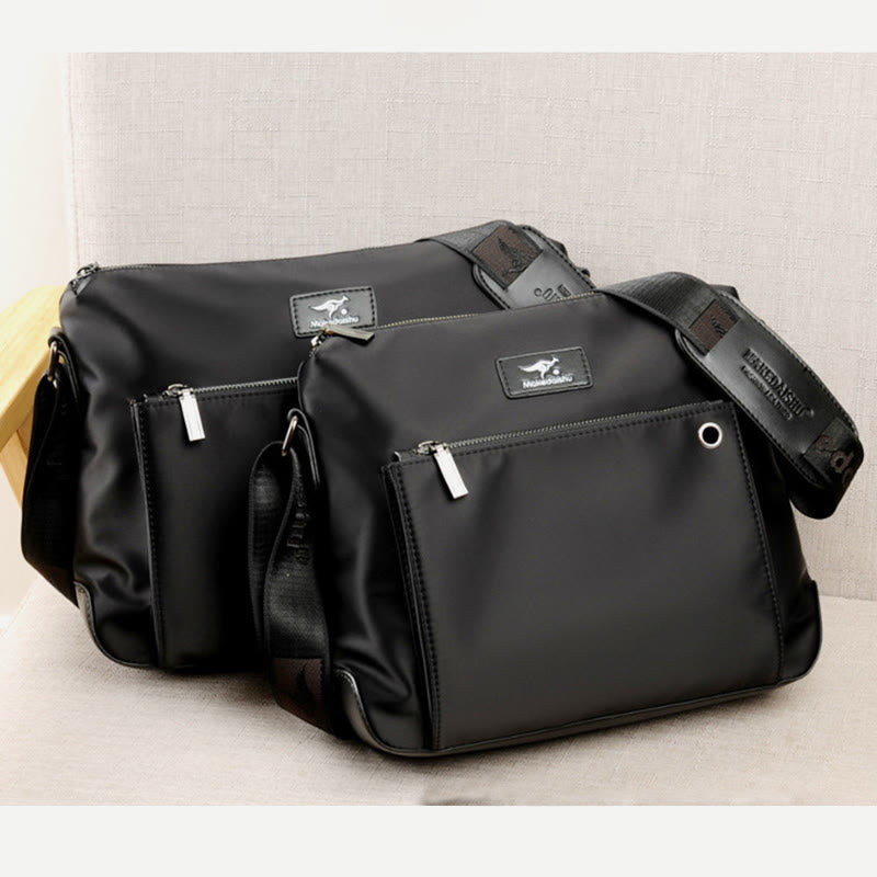 Umhängetasche für Herren, Business-Oxford-Stoff, horizontaler Tagesrucksack