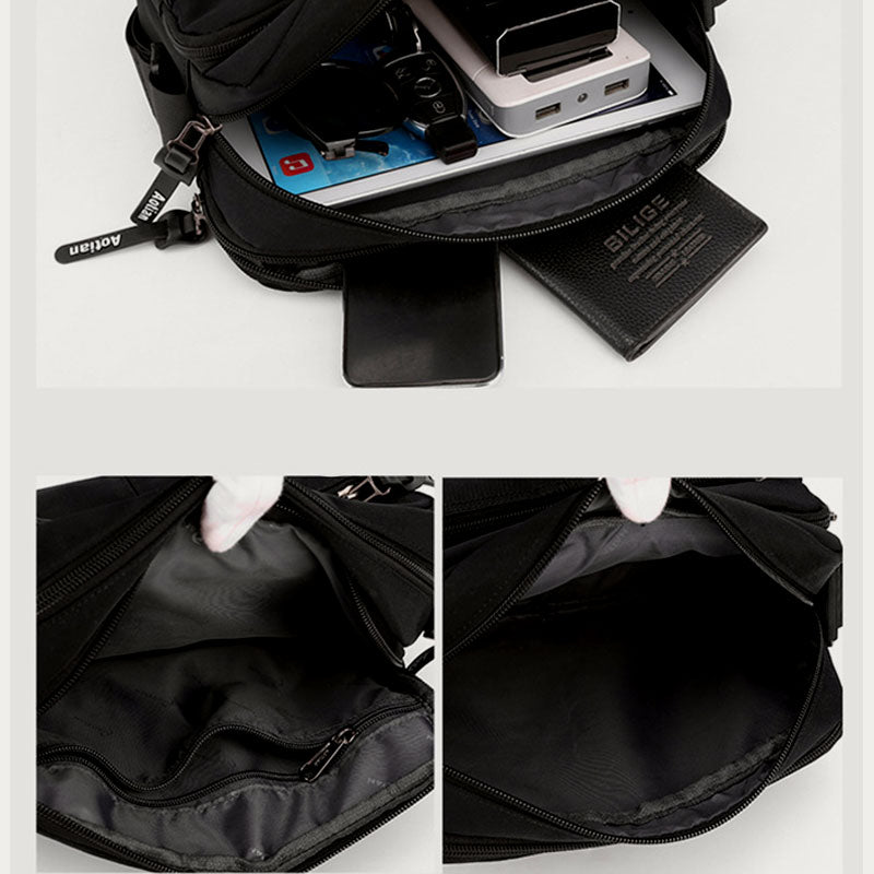 Unisex Leichte Casual Umhängetasche Mehrere Taschen Robuste Schulter Tasche Geldbörse