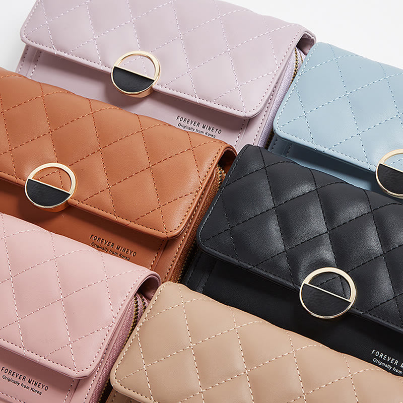 Handytasche für Damen, minimalistisch, horizontal, zum Einkaufen, Geldbörse