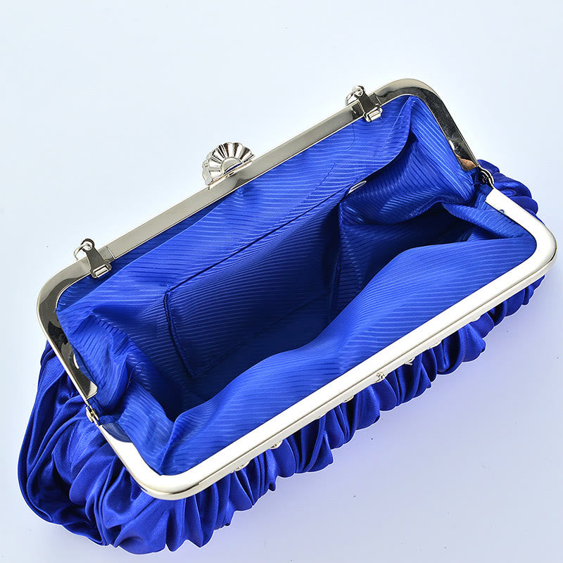Abendtasche für Frauen Hochzeitsfeier Braut Plissee Kette Tasche