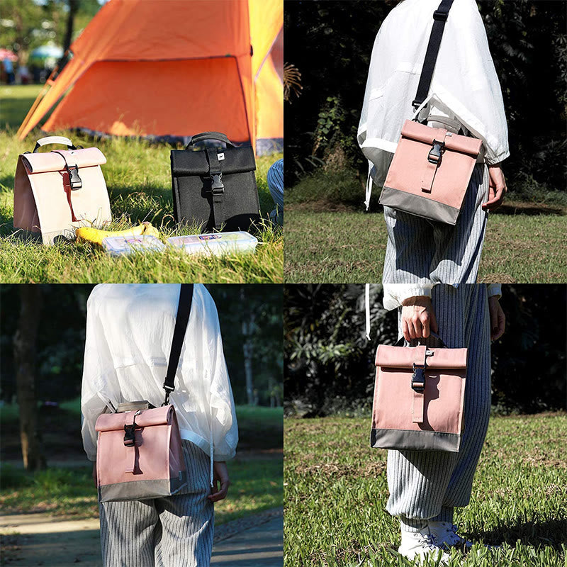 Kühltasche für Damen, isolierte Oxford-Umhängetasche zum Mittagessen