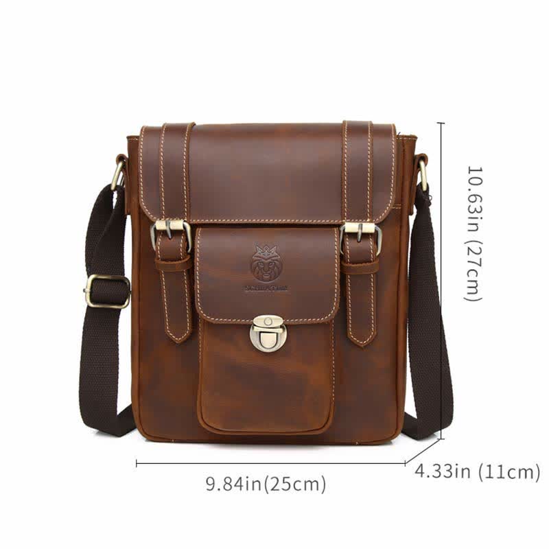 Kleine Leder Messenger Bag Schultertasche Cross Body Retro Handtasche