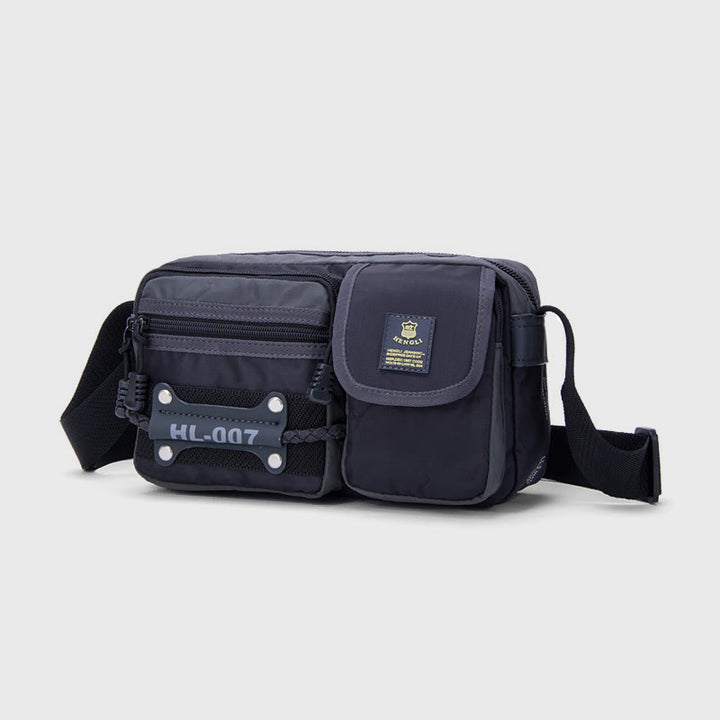 Umhängetasche für Herren, mehrere Taschen, leichte Oxford-Umhängetasche