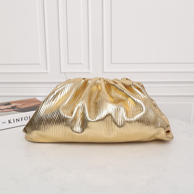 Dumpling Clutch Umhängetasche Cloud Sparkling Metallic Geldbörse für Damen
