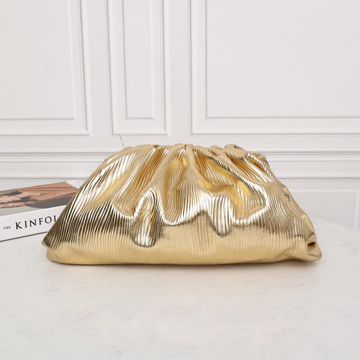 Dumpling Clutch Umhängetasche Cloud Sparkling Metallic Geldbörse für Damen